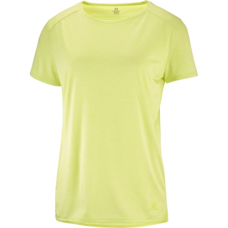 Lemon Salomon Outline Summer Short Sleeve Women's T-Shirts | PH 45389G